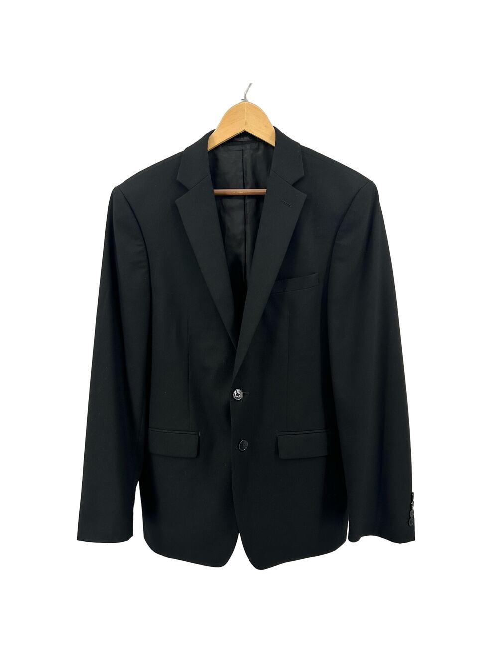 Calvin Klein Sport Suit Jacket Black Mens 38R 2 Button Collared Blazer/Coat Work